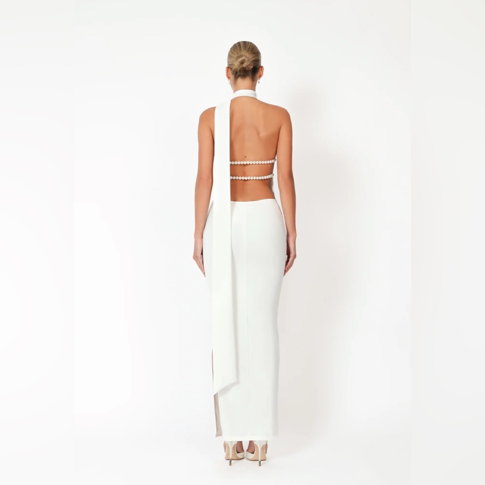 NWT Ivory Maxi Dress Khanums Kara
